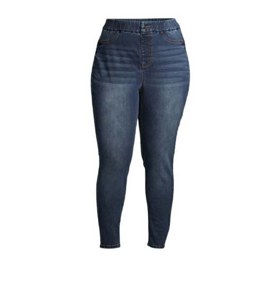 No Boundaries Denim - Curvy super high rise med blue Juniors plus XXXL(21) NOBO jeggings stretch jeans